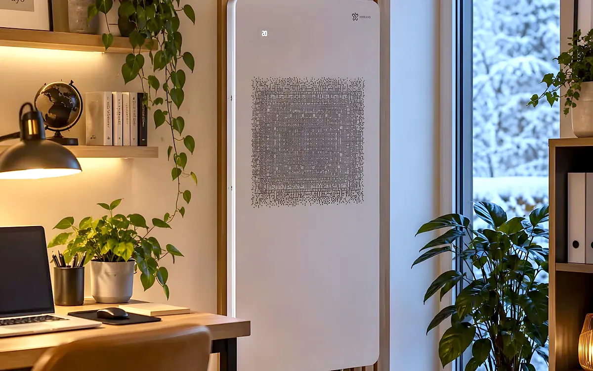 Monoblock-Klimagerät in einem hellen Büro