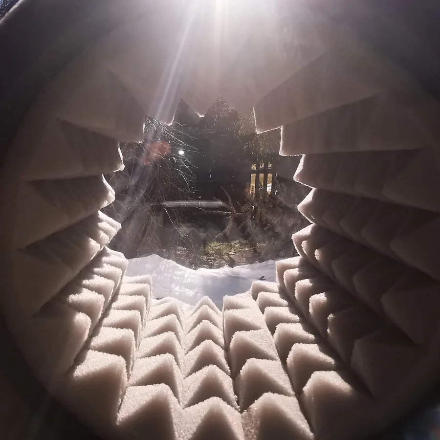 Blick durch die fertige Wanddurchführung